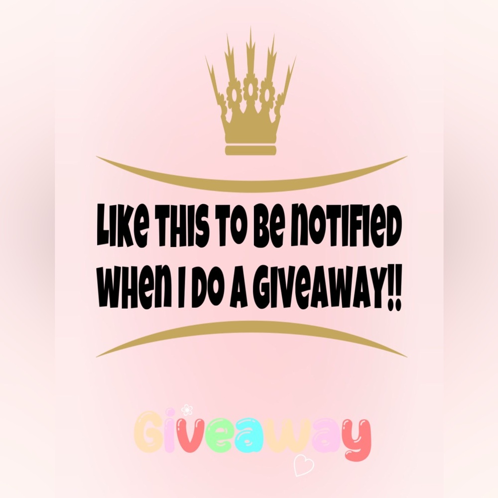 LIKE THIS TO BE NOTIF WHEN I DO A GIVEAWAY!!